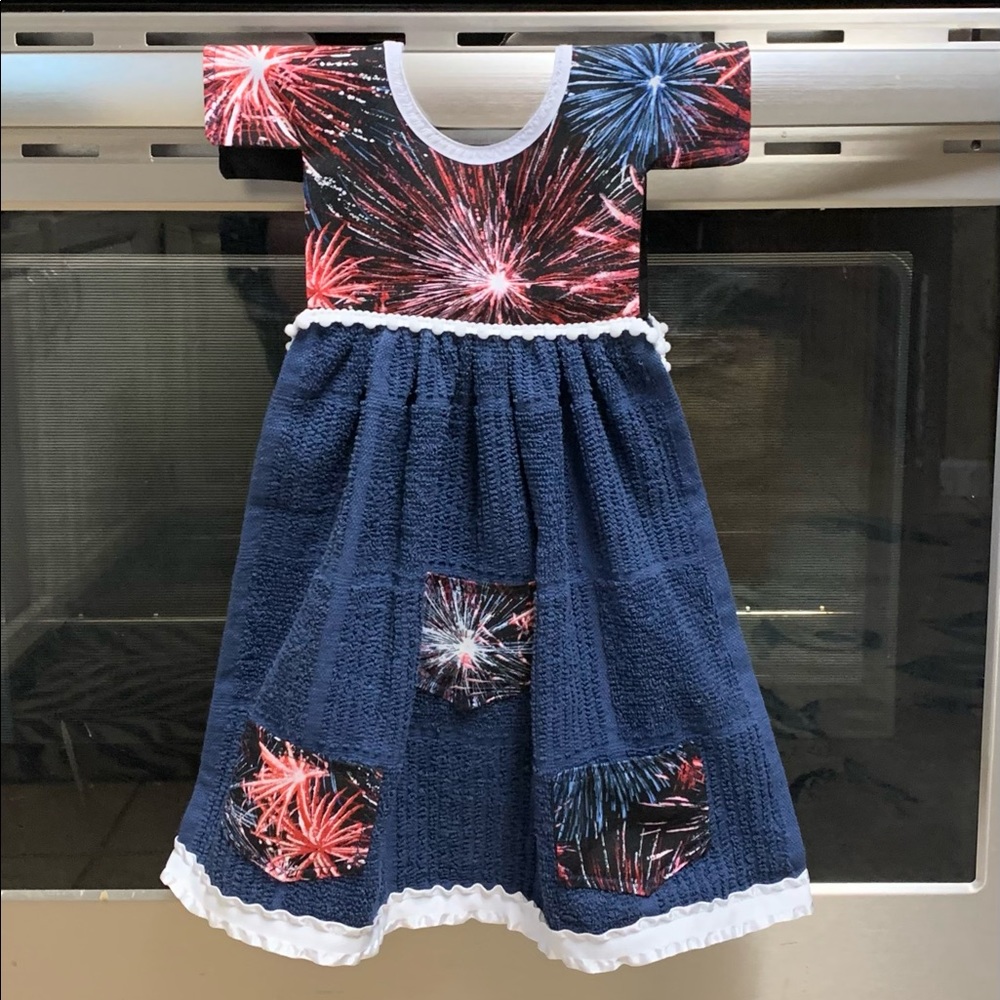 Patriotic hand crafted towel. 🎆🇺🇸